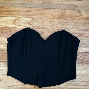 Black Strapless Top